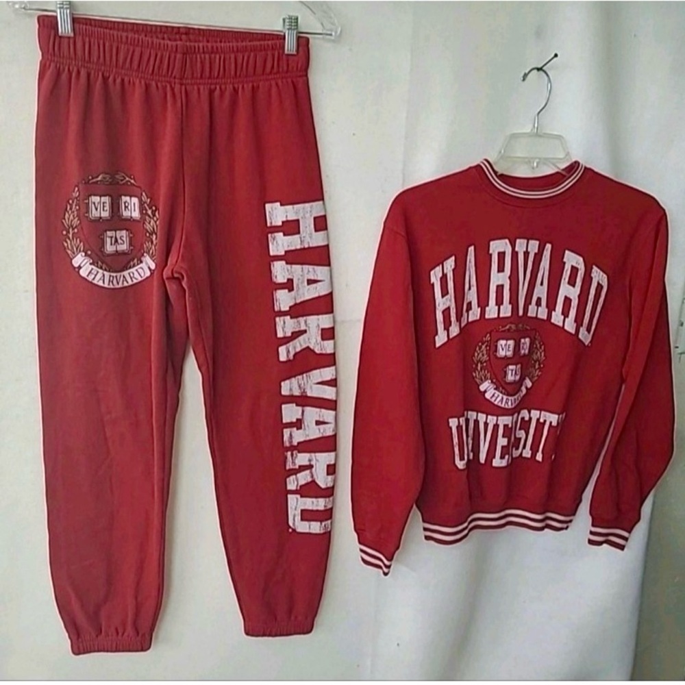 Harvard University Sweatshirt Pants Set Adult S Pullover Crewneck Crest College